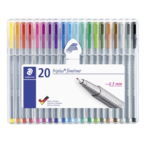 Staedtler Fineliner Triplus 0,3 mm set (20)